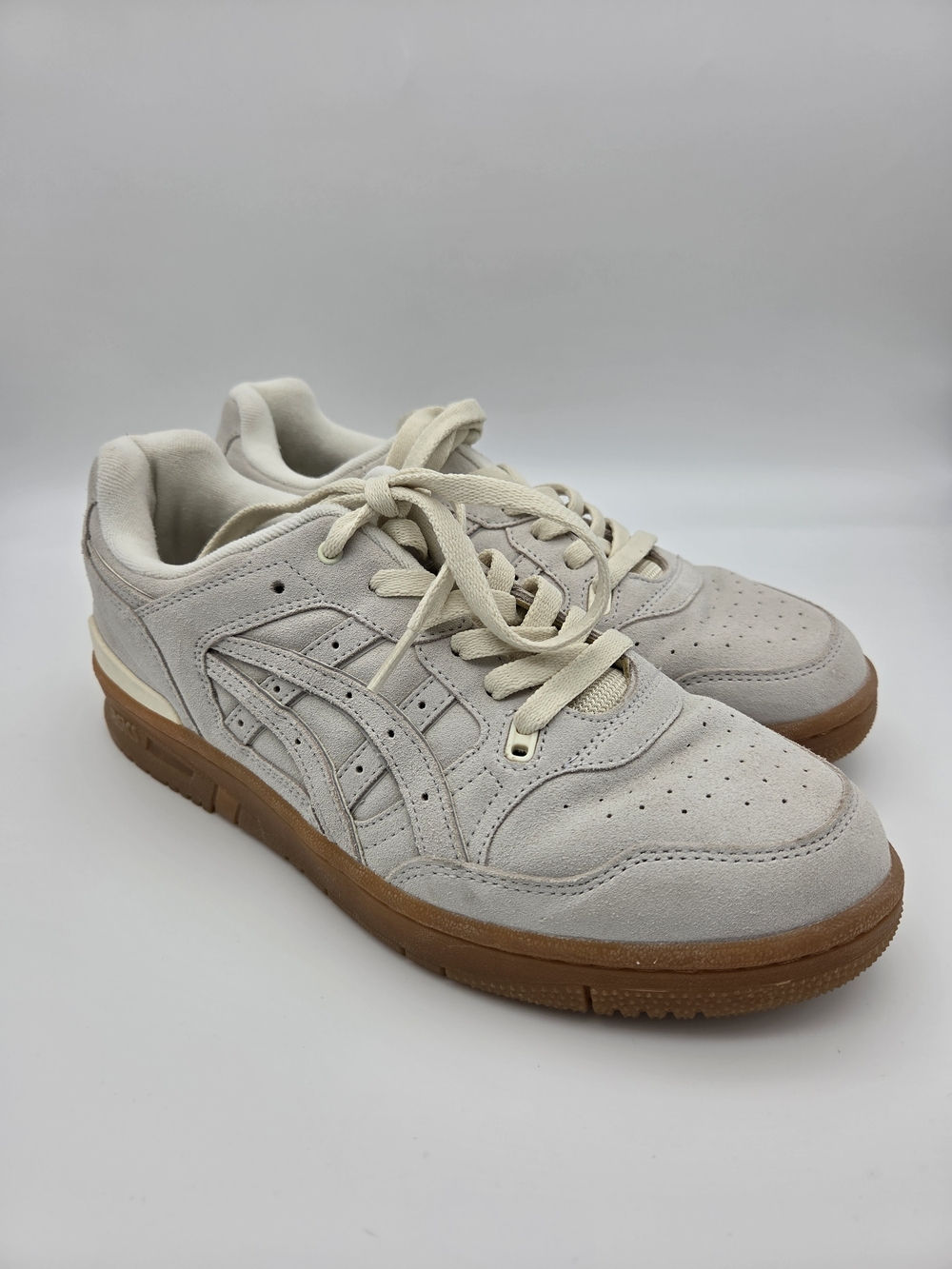 ASICS EX89 Retro Basketball Shoes Cream Off-White Suede Gum Sole 8.5m HTF